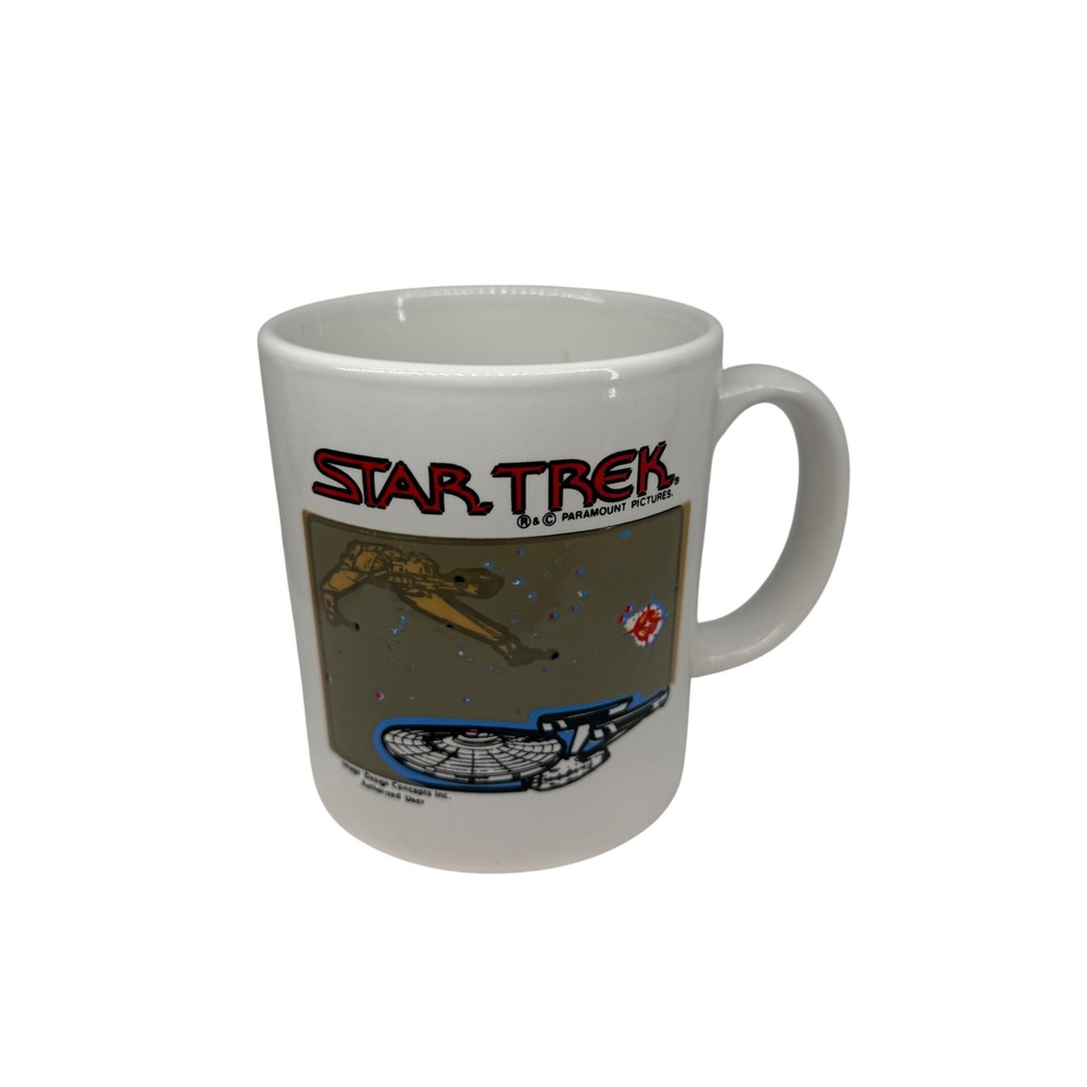 Vintage 1986‎ Star Trek Movie Scene Ceramic Coffee Mug Paramount Pictures